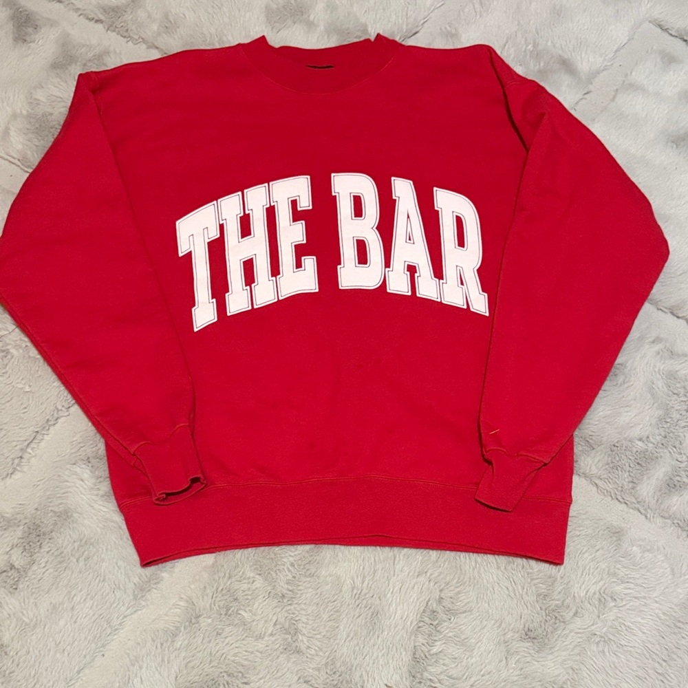 The Bar Bold Red Crewneck Sweater